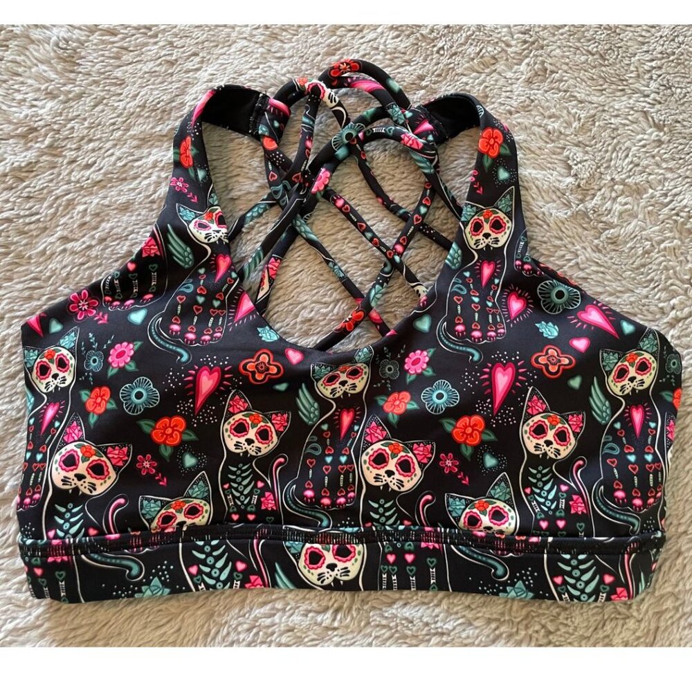 CVG - "SpooKitty" Butterfly Back Sports Bra NWOT (S)